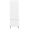 vidaXL Garde-robe avec pieds en m&eacute;tal Blanc 90x55x172,5 cm Bois OSLO