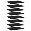 vidaXL Panneaux de biblioth&egrave;que 8 pcs Noir 60x50x1,5 cm Agglom&eacute;r&eacute;