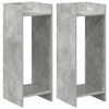 vidaXL Support de Plante 2 pc Gris B&eacute;ton 30 x 30 x 80 cm