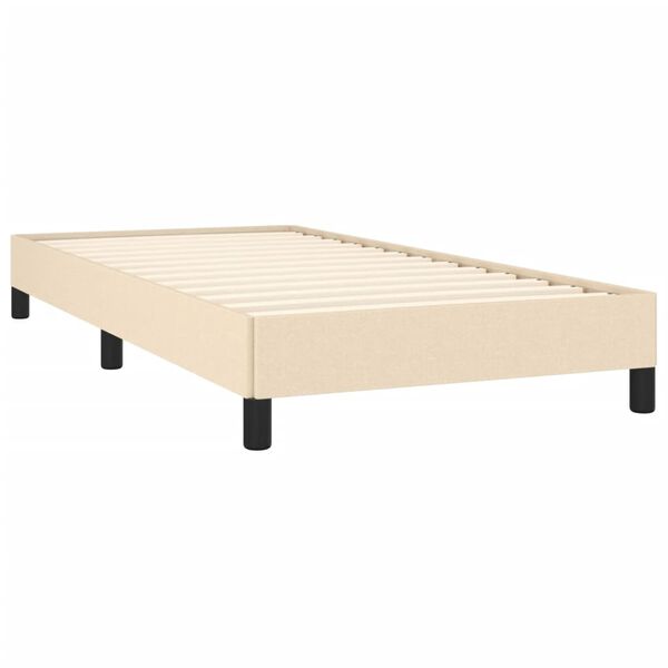 vidaXL Cadre de lit sans matelas cr&egrave;me 80x200 cm tissu