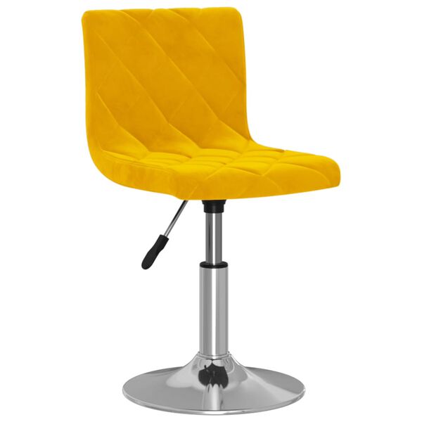 vidaXL Tabouret de bar Jaune moutarde Velours