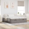 VidaXL Cadre de lit ottoman avec matelas taupe 200x200cm tissu