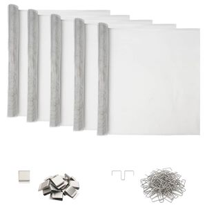 vidaXL Couvercle de puits de lumi&egrave;re avec clips 5 pc 70 x 130 cm