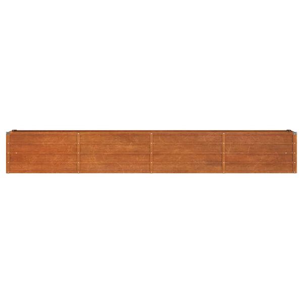vidaXL Lit sur&eacute;lev&eacute; de jardin rouill&eacute; 320x40x45 cm acier corten