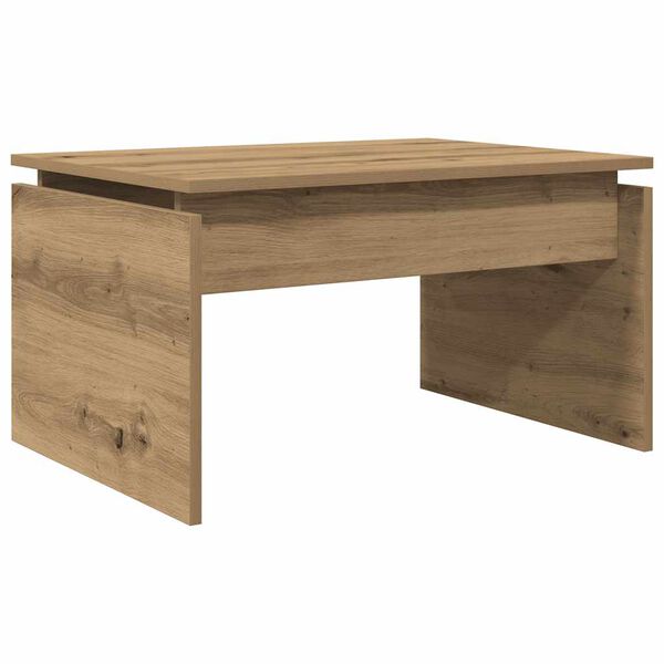 vidaXL Table basse chêne artisanal 68x50x38 cm bois d'ingénierie