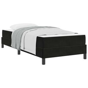 vidaXL Lit &agrave; ressorts avec matelas Noir 80 x 200 cm tissu