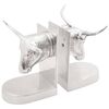 vidaXL Serre-livres 2 pc Argent&eacute; 21,5 x 15,5 x 20 cm Aluminium