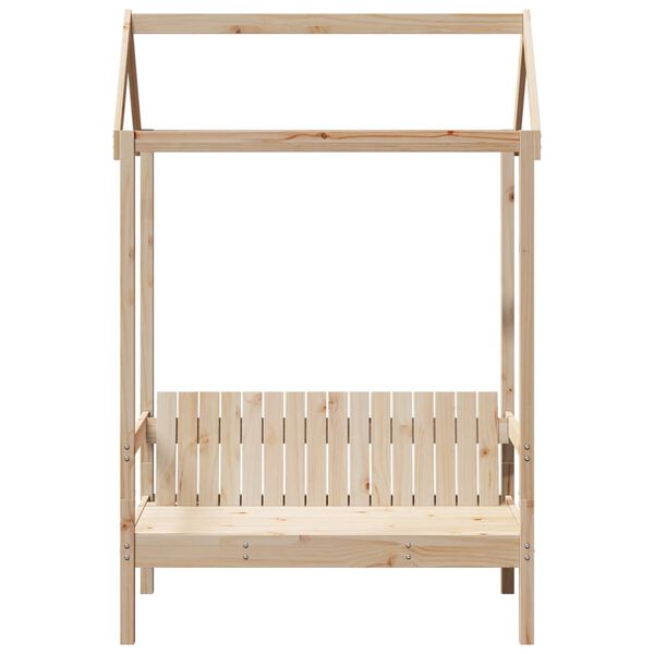 vidaXL Banc avec toit 117,5x70x176,5 cm bois de pin massif