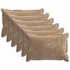 vidaXL Housse de coussin 6 pc HOUTEN Marron 50 x 70 cm Tissu Chenille