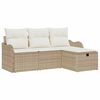 vidaXL Ensemble de canap&eacute; de jardin avec coussin 4 pcs Poly rotin