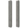 vidaXL T&ecirc;te de lit avec oreilles Gris clair 163x16x118/128 cm Velours