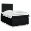 vidaXL Sommier &agrave; lattes de lit avec matelas Noir 120x200 cm Tissu