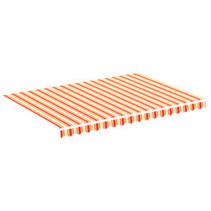 vidaXL Tissu de remplacement pour auvent Jaune et orange 3,5x2,5 m