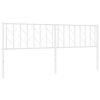 vidaXL T&ecirc;te de lit de remplacement m&eacute;tal blanc 193 cm