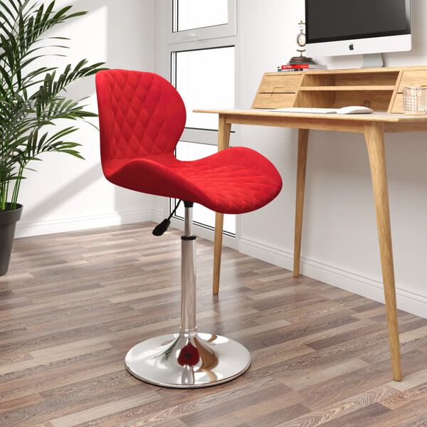 vidaXL Chaise pivotante de salle &agrave; manger Rouge bordeaux Velours