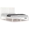 vidaXL Cadre de lit sans matelas blanc 140x190 cm bois de pin massif