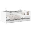 vidaXL Lit de jour avec tiroirs sans matelas blanc 90x190 cm