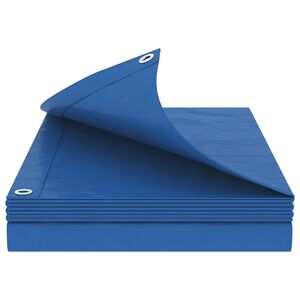 vidaXL B&acirc;che avec &oelig;illets Bleu 4 x 8 m 180 gsm PE
