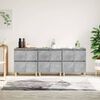 vidaXL Buffets 3 pcs gris b&eacute;ton 60x35x70 cm bois d'ing&eacute;nierie