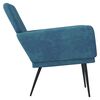vidaXL Fauteuil Bleu 62x79x79 cm Velours