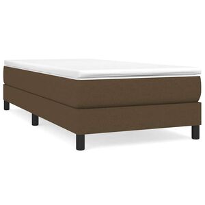 vidaXL Cadre de lit &agrave; lattes marron fonc&eacute; 80x200 cm tissu