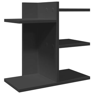vidaXL Organisateur de bureau noir 42x21,5x42 cm bois d'ing&eacute;nierie