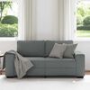 vidaXL Canapé à 2 places gris foncé 140 cm tissu