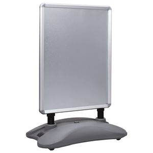 vidaXL Support d'affiche A1 &agrave; base d'eau Gris Alliage d'aluminium