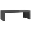 vidaXL Table basse gris brillant 110x50x35 cm bois d'ing&eacute;nierie