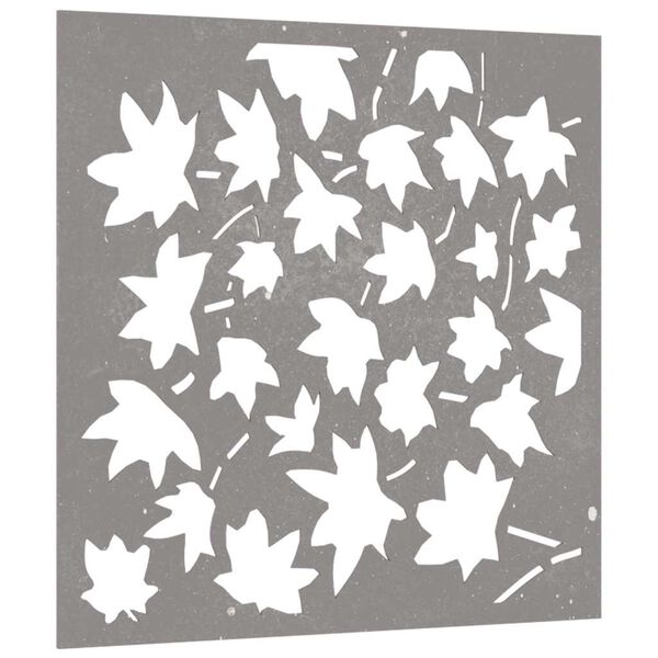 vidaXL D&eacute;coration murale jardin 55x55 cm acier corten design feuille