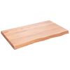 vidaXL Dessus de table marron clair bois ch&ecirc;ne massif trait&eacute;