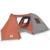 vidaXL Tente familiale &agrave; d&ocirc;me 6 personnes orange imperm&eacute;able
