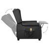 vidaXL Fauteuil de massage Noir Similicuir brillant