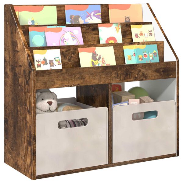vidaXL Biblioth&egrave;que pour enfants Ch&ecirc;ne fum&eacute; 72,5 x 29,5 x 69 cm