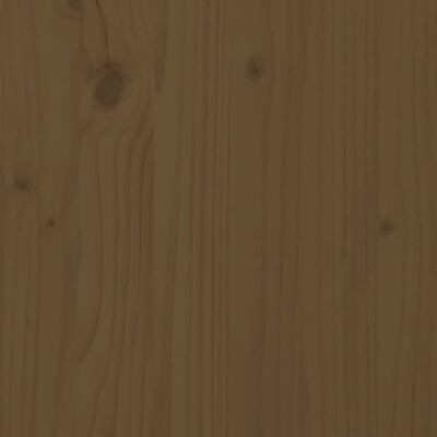 vidaXL Cadre de lit à LED marron miel 90x190 cm simple bois massif
