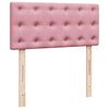 vidaXL Sommier &agrave; lattes de lit avec matelas Rose 100x200 cm Velours