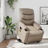 vidaXL Fauteuil inclinable de massage électrique cappuccino similicuir