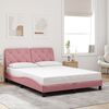vidaXL Cadre de lit avec LED sans matelas rose 120x200 cm velours