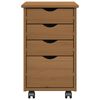 vidaXL Cabinet roulant MOSS Brun Miel 34 x 39 x 56 cm Pin massif