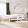 vidaXL Cadre de lit sans matelas blanc bois massif