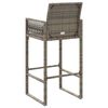 vidaXL Tabourets de bar de jardin lot de 2 gris r&eacute;sine tress&eacute;e