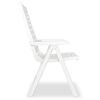 vidaXL Chaises inclinables de jardin lot de 6 Plastique Blanc