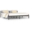 vidaXL Cadre de lit sans matelas bois massif de pin 200x200 cm gris