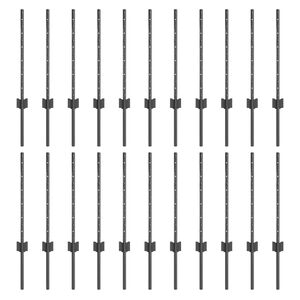 vidaXL Poteau de cl&ocirc;ture ench&acirc;ss&eacute; 22 pi&egrave;ces Gris 100 cm