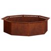 vidaXL Anneau de Braise Rouill&eacute; 100 x 100 x 25 cm Acier patin&eacute;