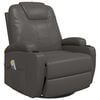 vidaXL Fauteuil &agrave; bascule de massage Anthracite Similicuir