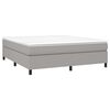 vidaXL Sommier &agrave; lattes de lit avec matelas Gris clair 160x200cm Tissu