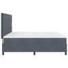 vidaXL Lit &agrave; ressorts avec matelas Gris fonc&eacute; 200 x 200 cm tissu