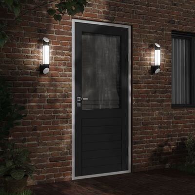 vidaXL Applique murale d'extérieur noir acier inoxydable