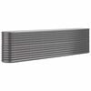 vidaXL Lit sur&eacute;lev&eacute; de jardin Acier galvanis&eacute; Anthracite